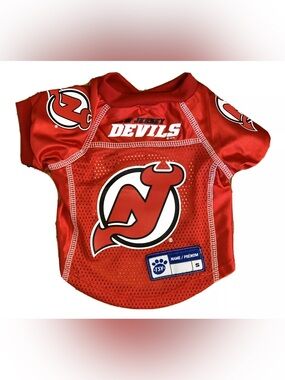 NEW JERSEY DEVILS Pet Gear Dog’s Mesh Hockey Jersey Size S NHL Licensed NWT